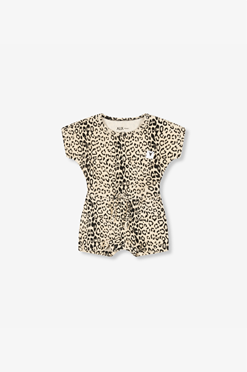 BABY LEOPARD TERRY PLAYSUIT