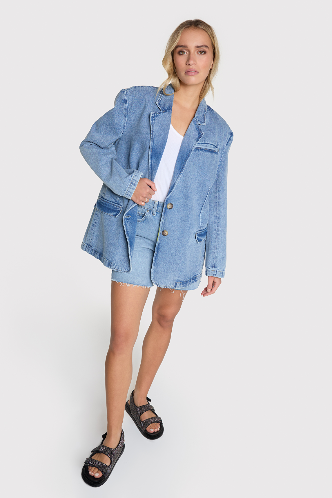 DENIM BLAZER | Alix