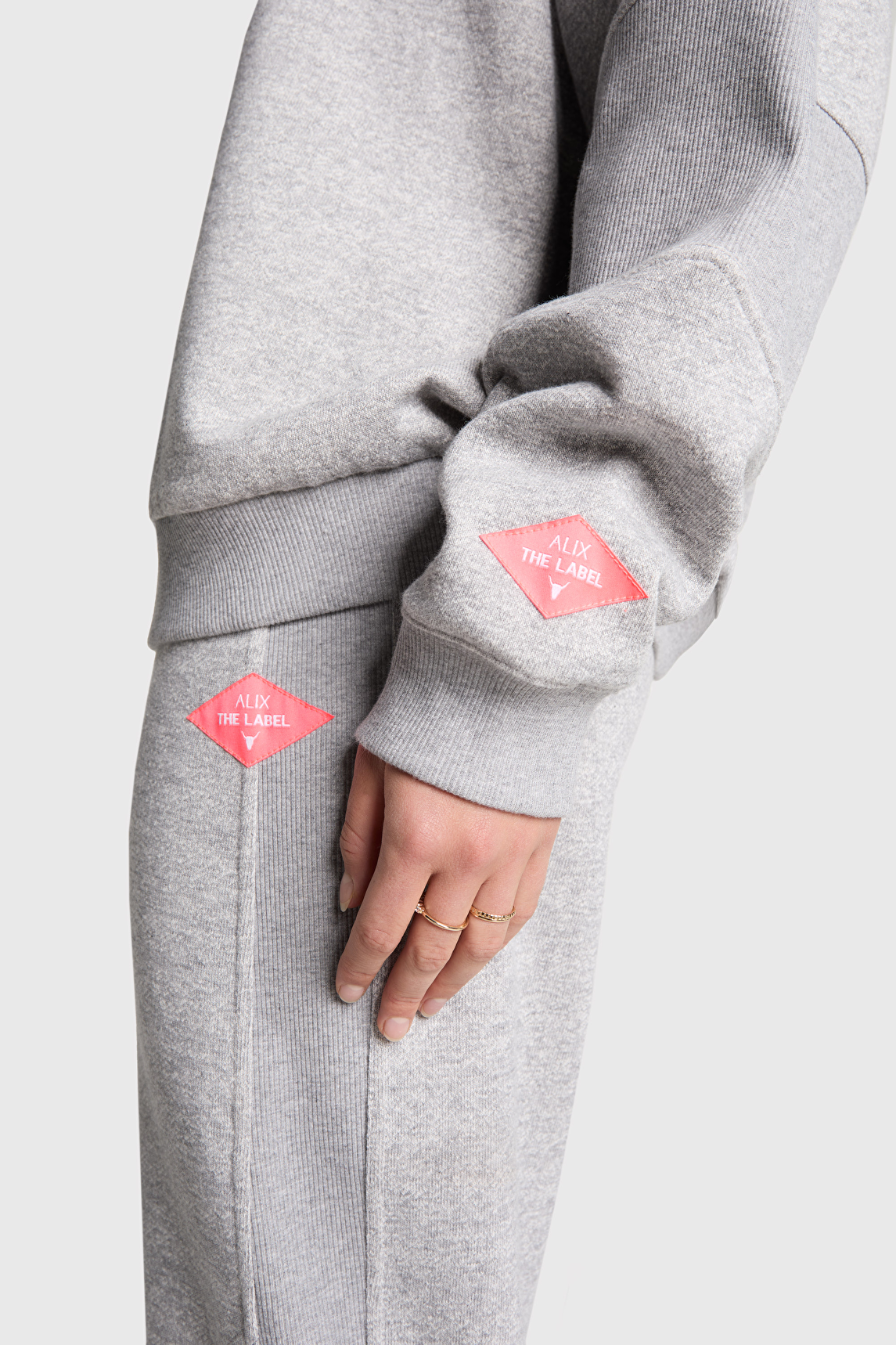 MELANGE RIB SWEAT PANTS | Alix
