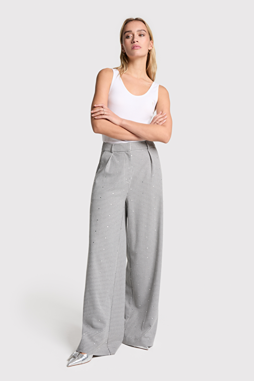 【COLOR iN ID】Small check back tape pants MINI CHECK PANTS | Alix