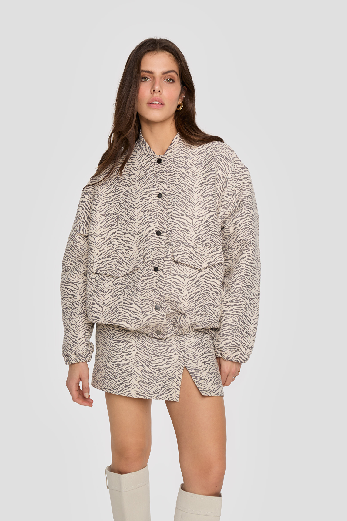 Ameri（アメリ）の「MEDI ALICIA JACQUARD JACKET（テーラード
