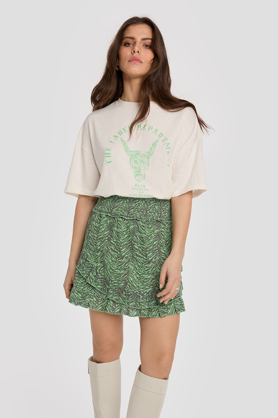 【Kleesier】Chewing gum frill skirt Chewing gum frill skirt - Kleesier