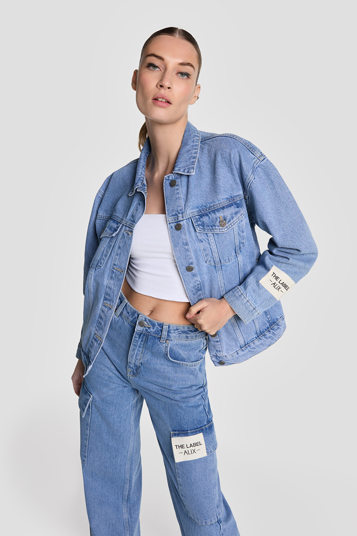 ALIKA ISTANBUL ALCHEMY HIGH NECK JACKET DENIM