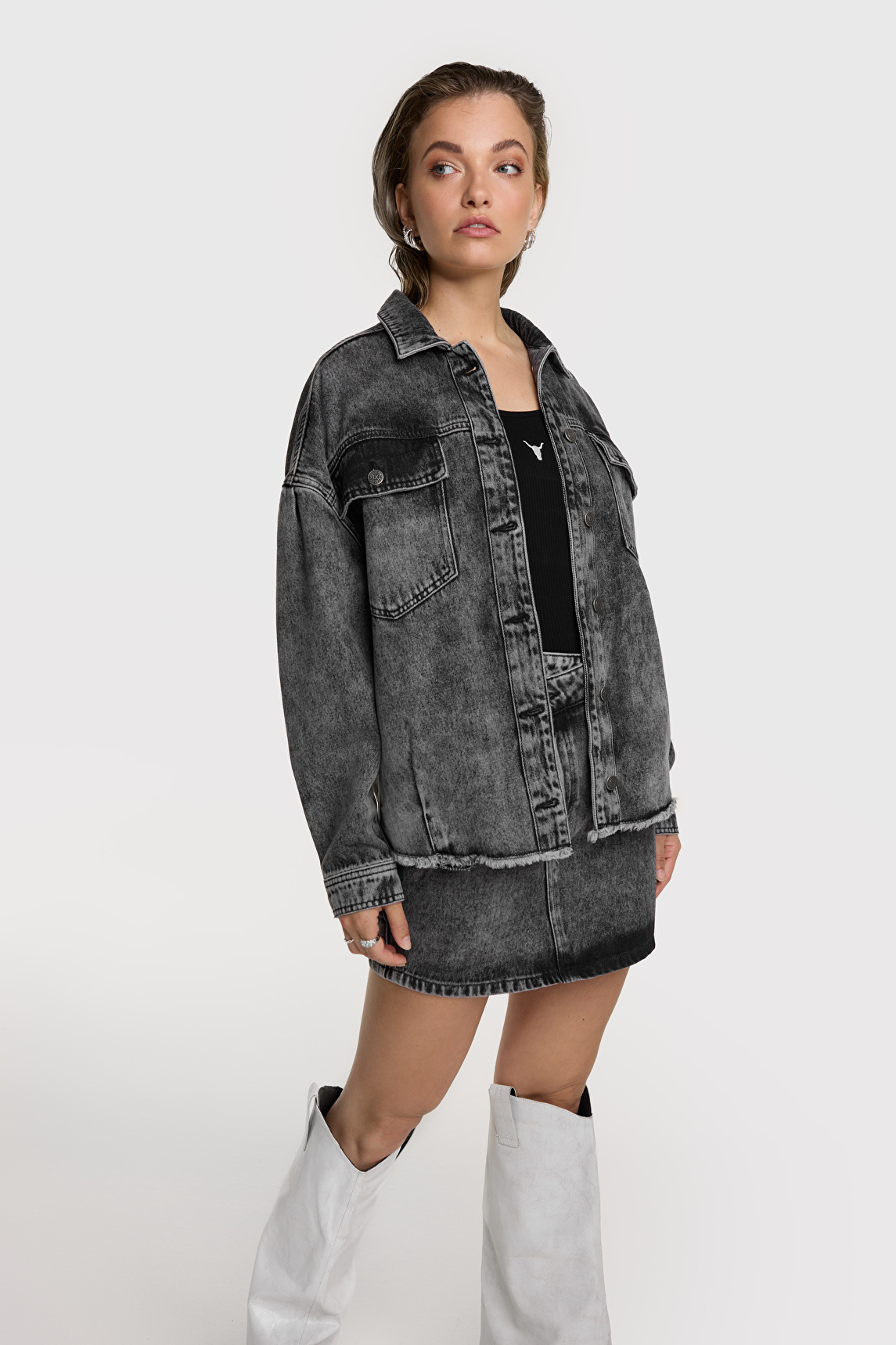 SEQUIN DENIM JACKET | Alix
