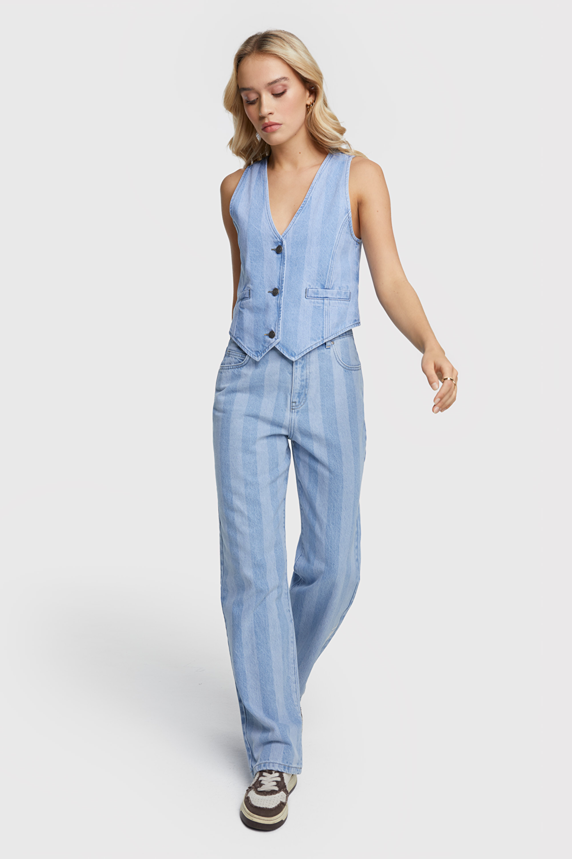 STRIPE DENIM PANTS | Alix