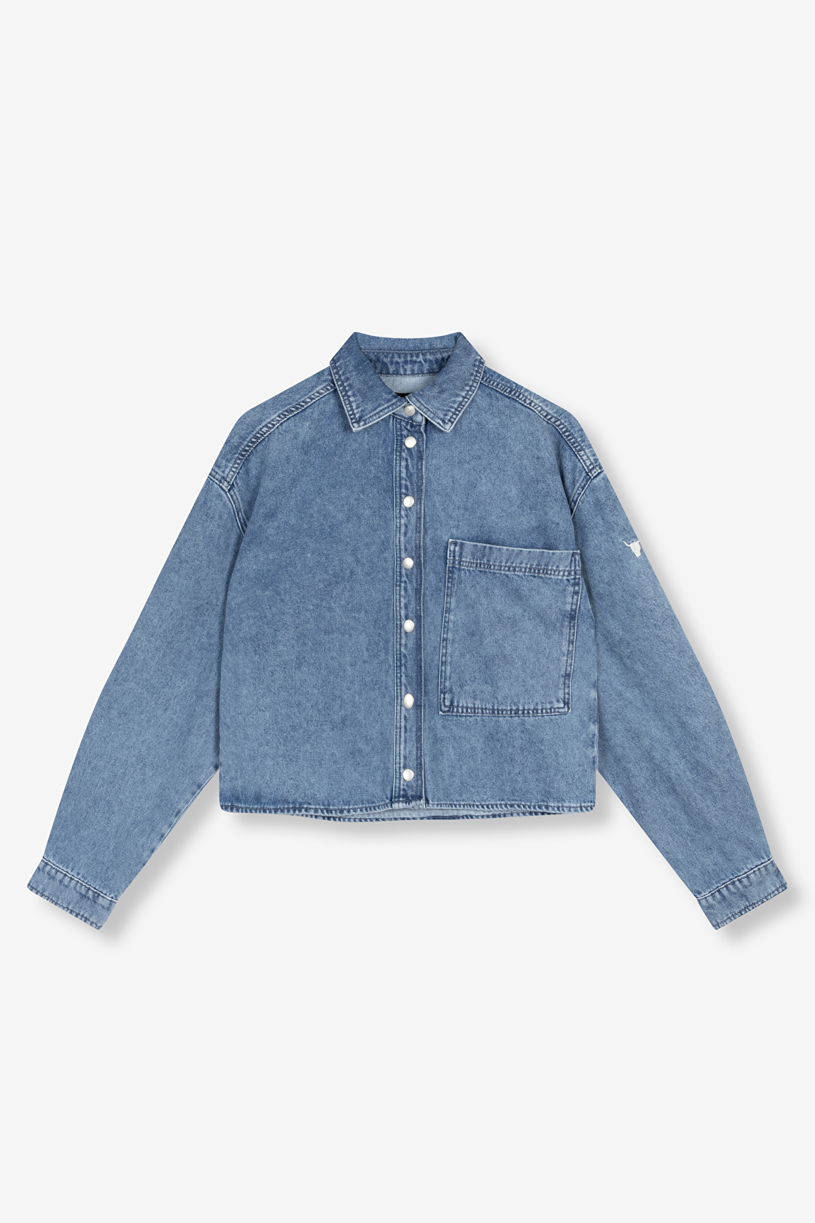 SOFT DENIM CROPPED BLOUSE | Alix