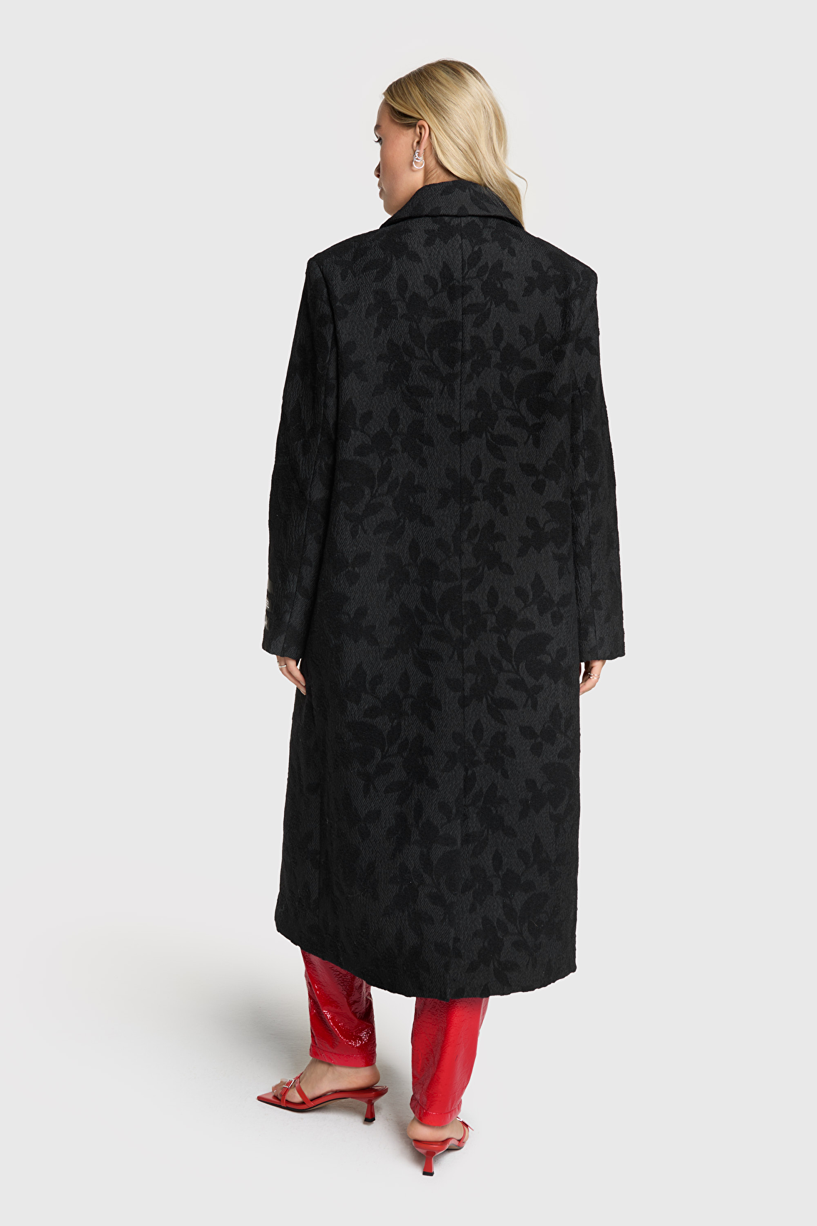 JACQUARD LONG COAT | Alix