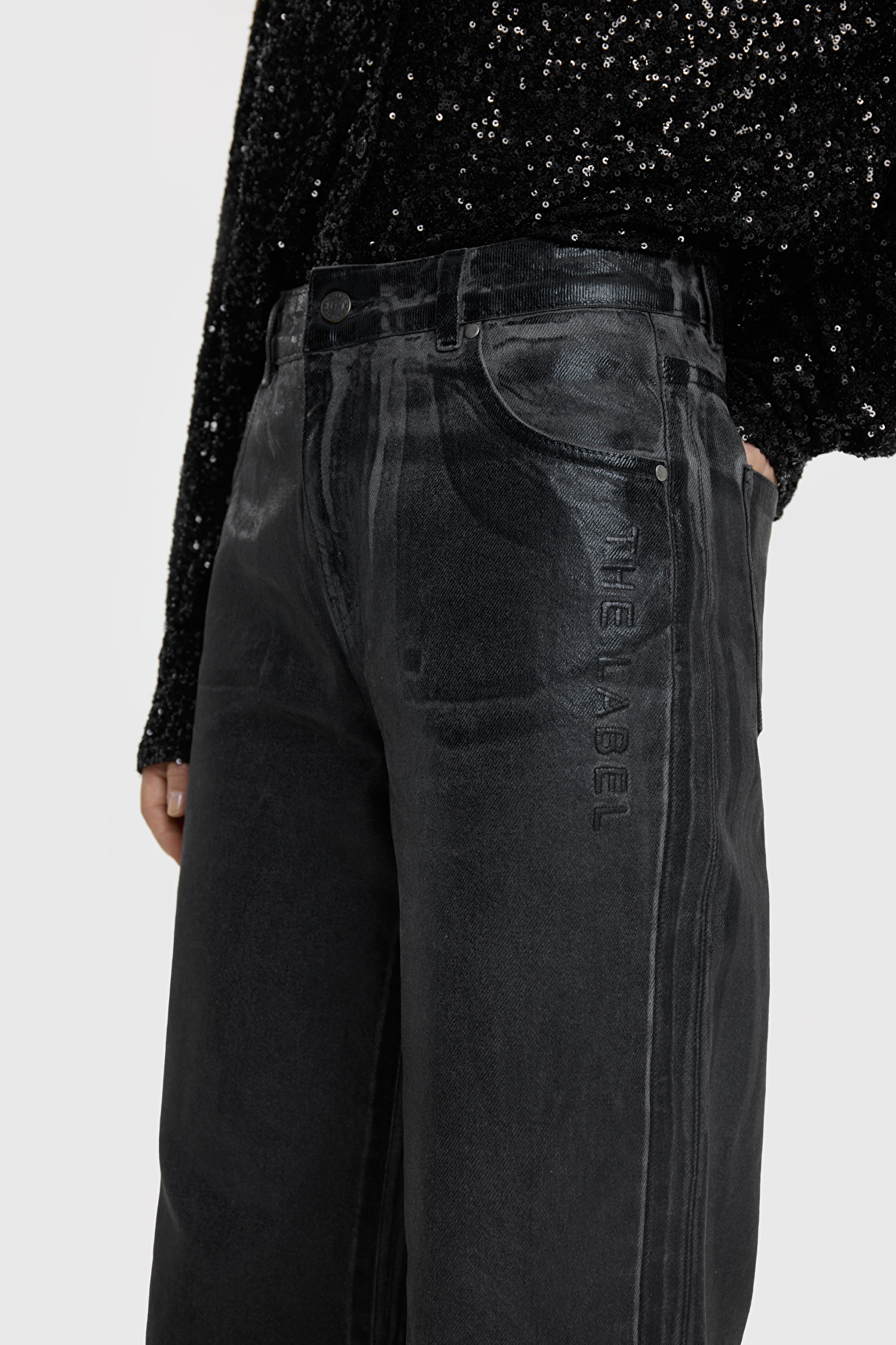 COATED DENIM PANTS | Alix