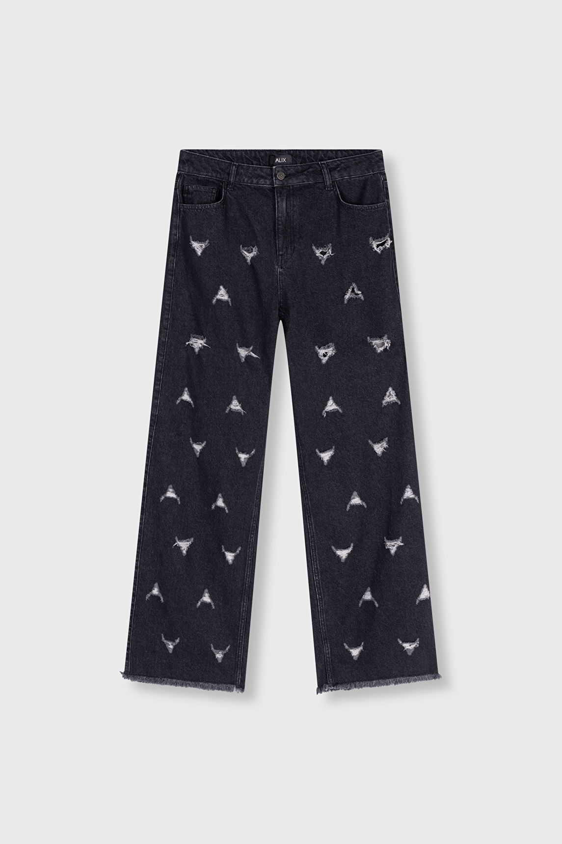 DESTROYED DENIM PANTS | Alix