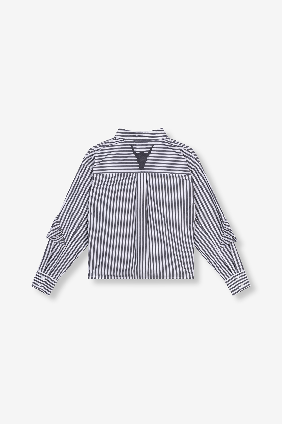 RUFFLE STRIPE BLOUSE | Alix