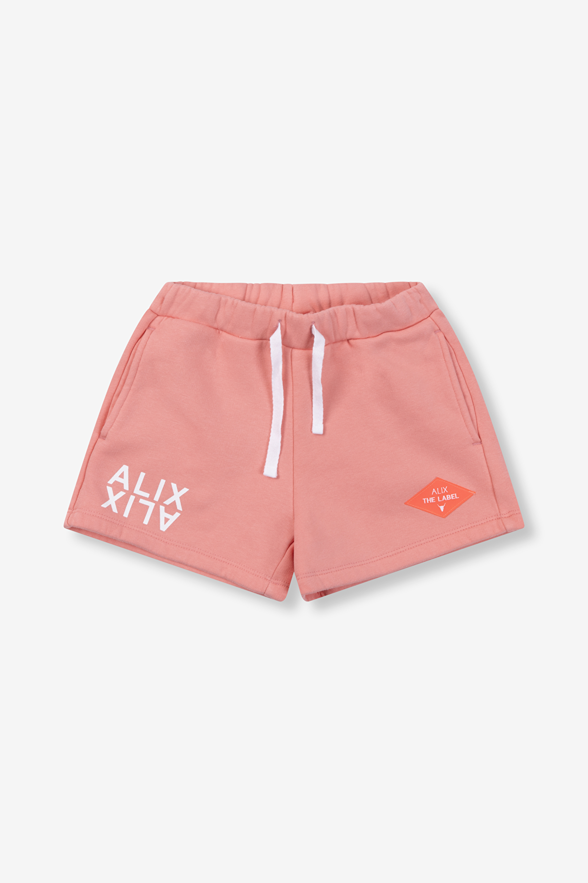 【BRICK】MARBLE WASH SLOGAN SWEAT SHORTS Marsha Logo Tape Shorts | GUESS Factory