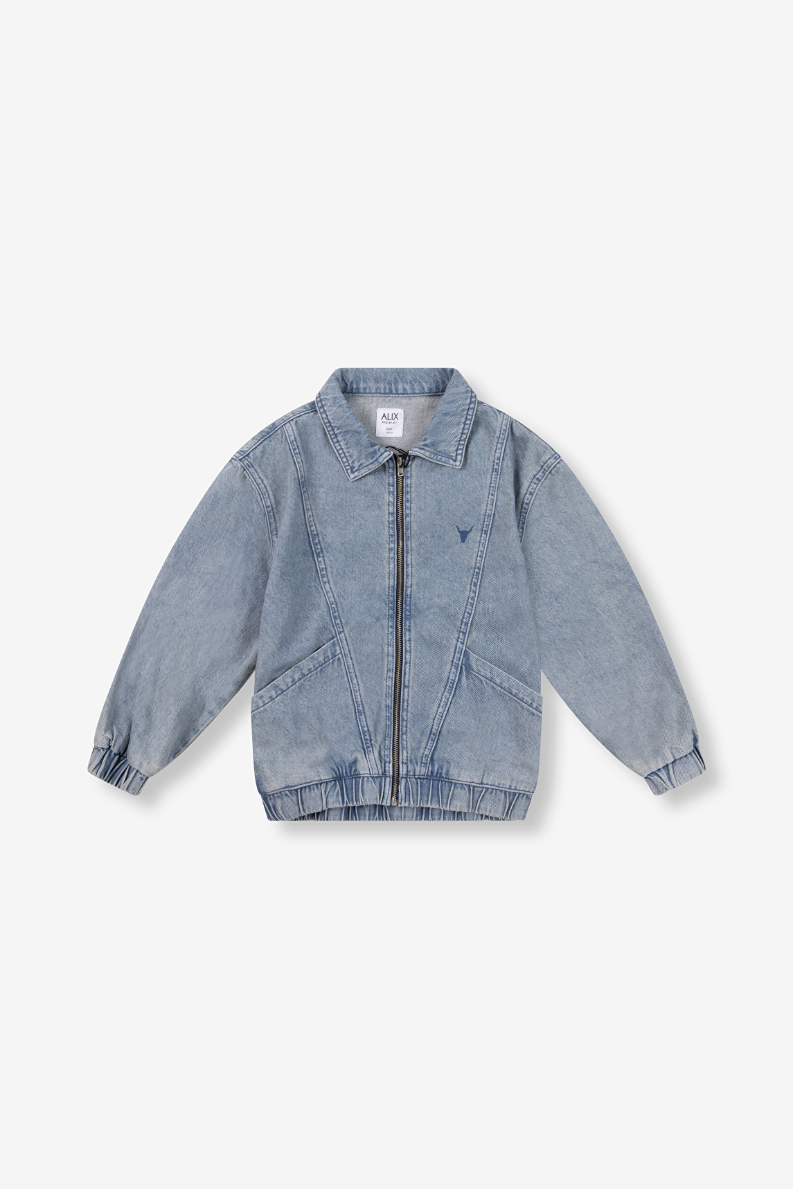 KIDS BOMBER DENIM JACKET | Alix