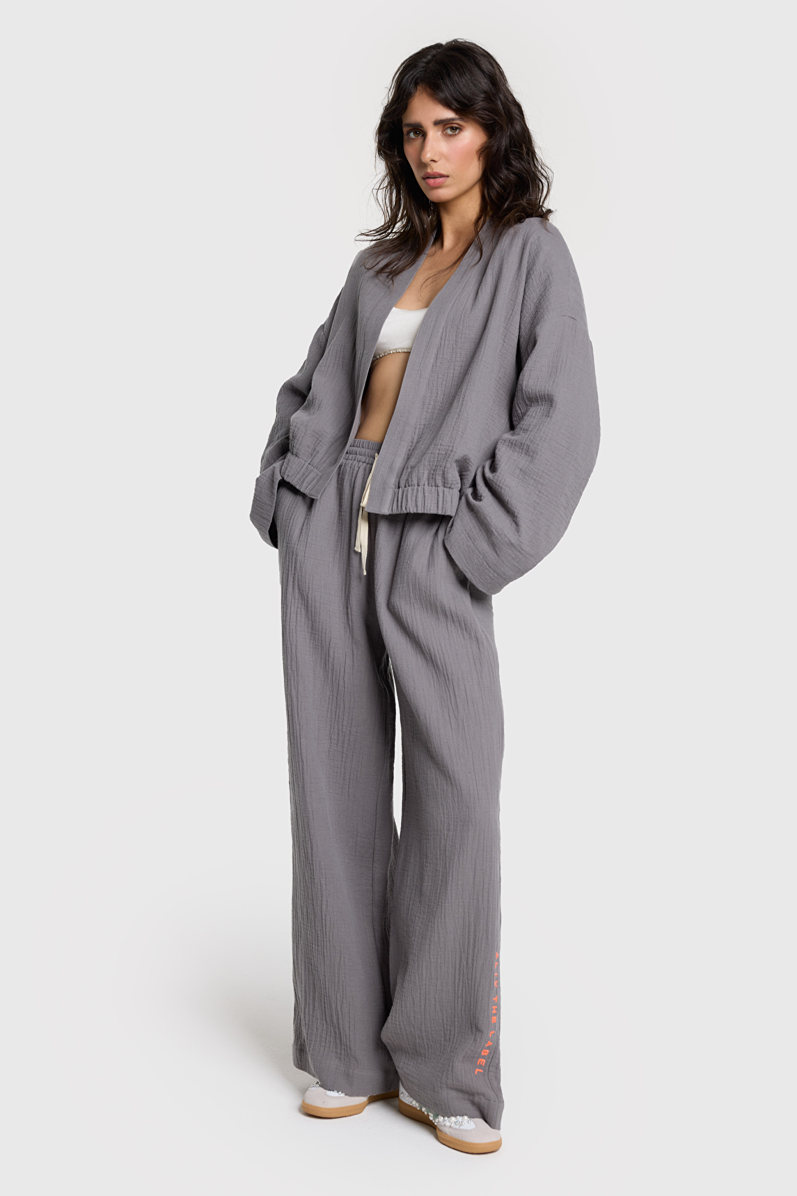 CRINKLE WIDE LEG PANTS | Alix