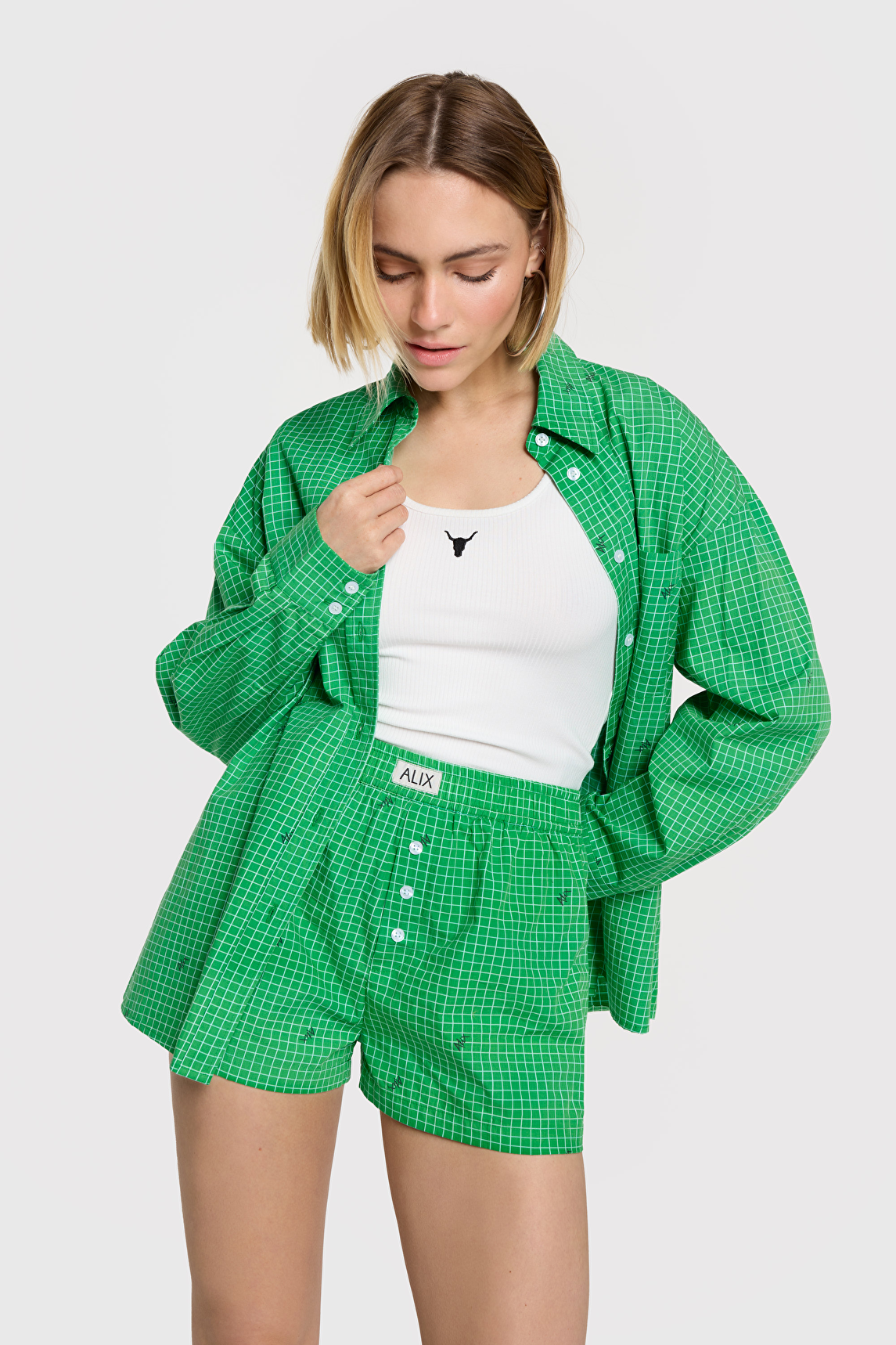 CHECKER BLOUSE | Alix