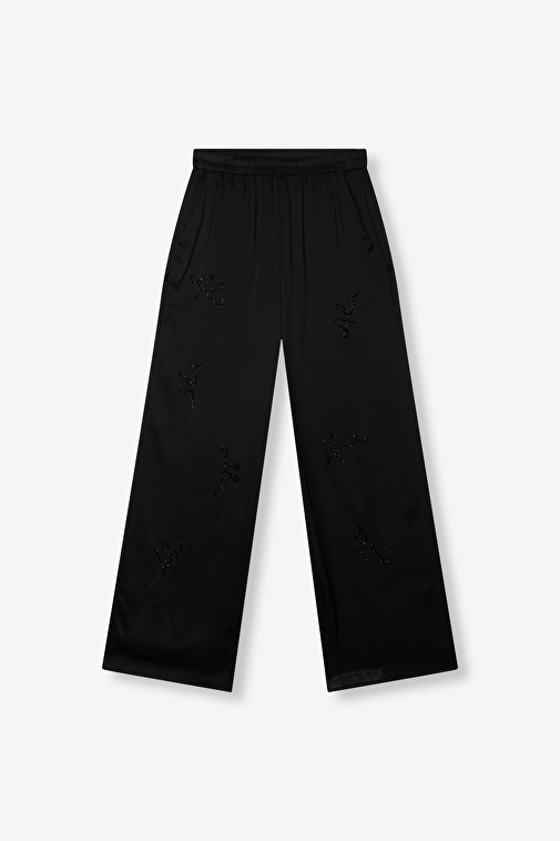 SATIN BEADED PANTS