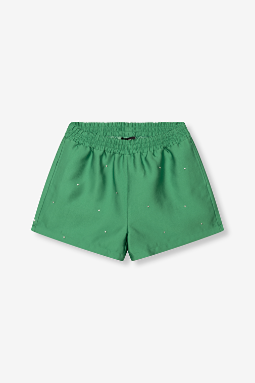 高品質の人気 EMBELLISHED SATIN SHORTS | Alix 洋楽