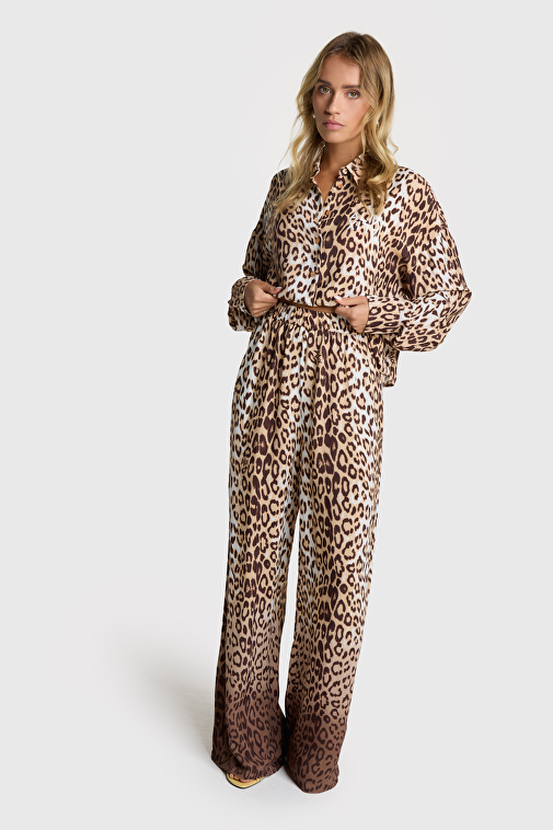 ANIMAL CREPE PANTS