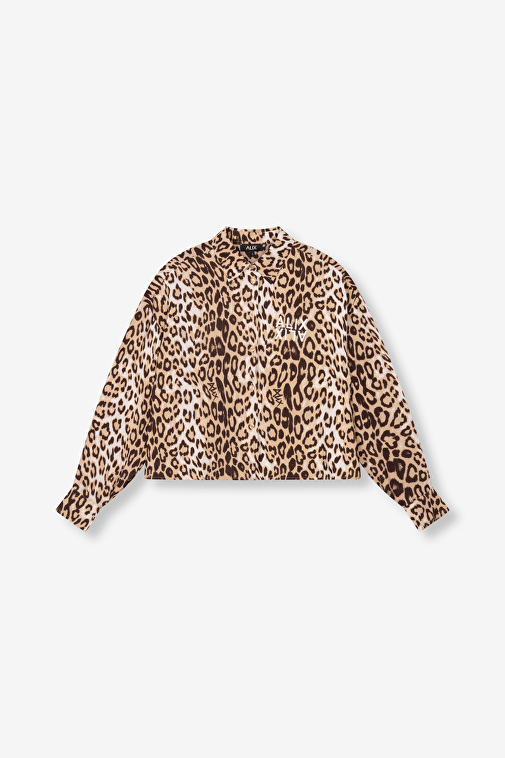ANIMAL CREPE BLOUSE
