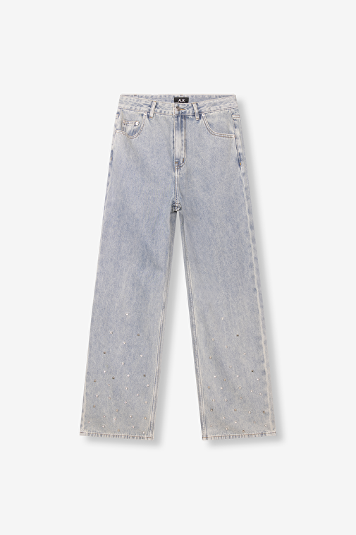 EMBELLISHED DENIM PANTS