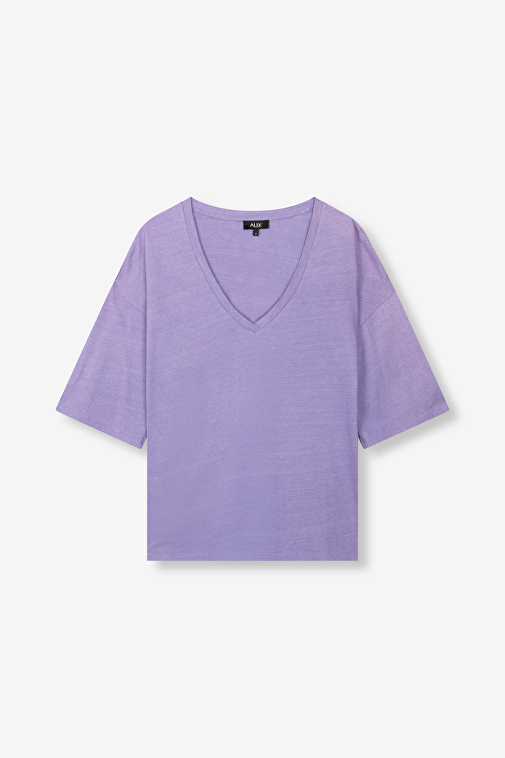 V-NECK LINEN T-SHIRT