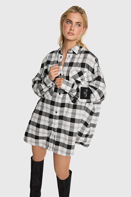 CHECK BLOUSE