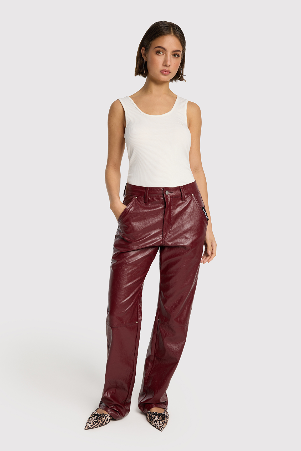 FAUX LEATHER PANTS | Alix