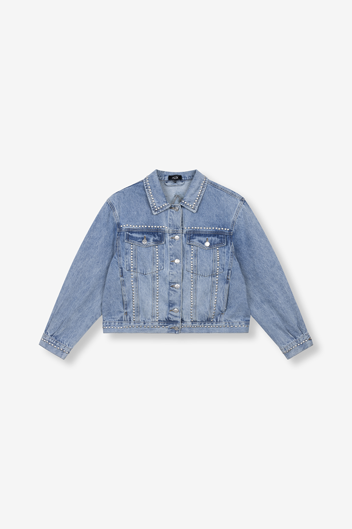 ジャケット・アウター ALEXIA STAM Fringe Hem Denim Jacket S ALEXIA STAM Fringe Hem Denim Jacket S