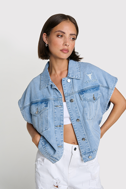 SILVER DENIM JACKET | Alix