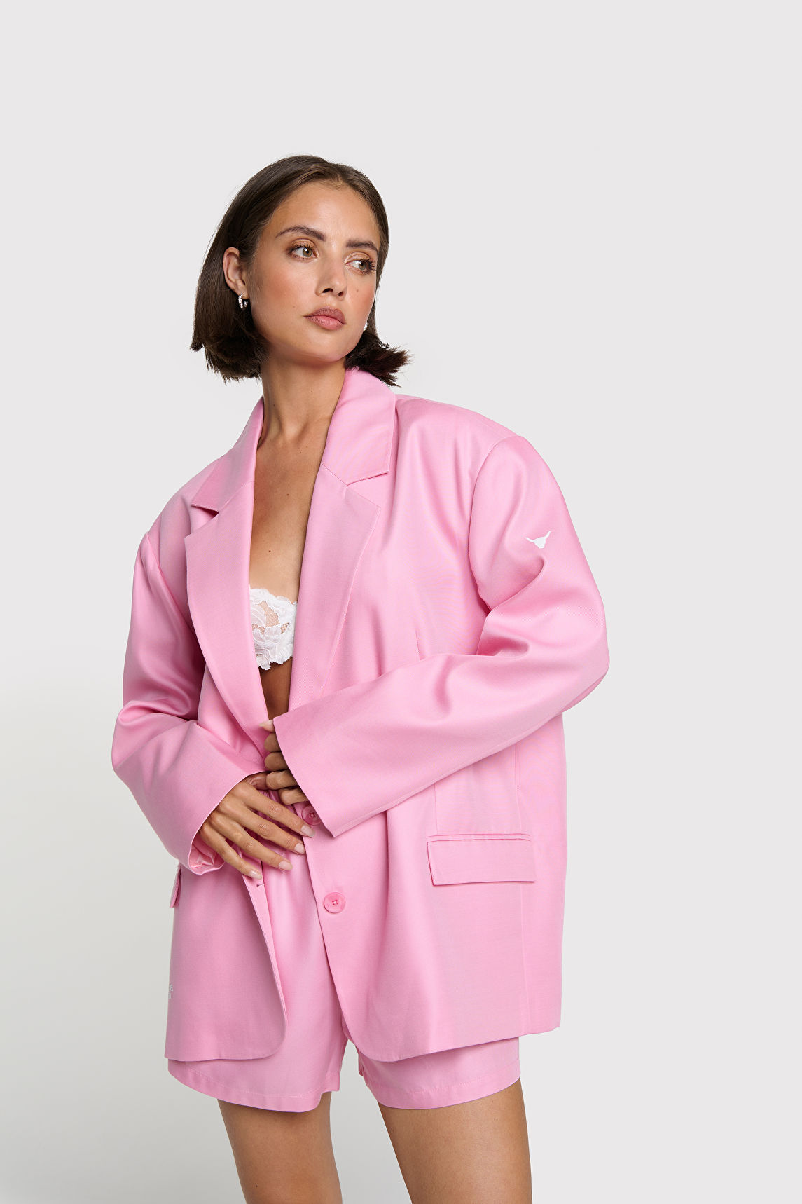 BLAMINKジャンパー38ピンク RICH OVERSIZED BLAZER | Alix