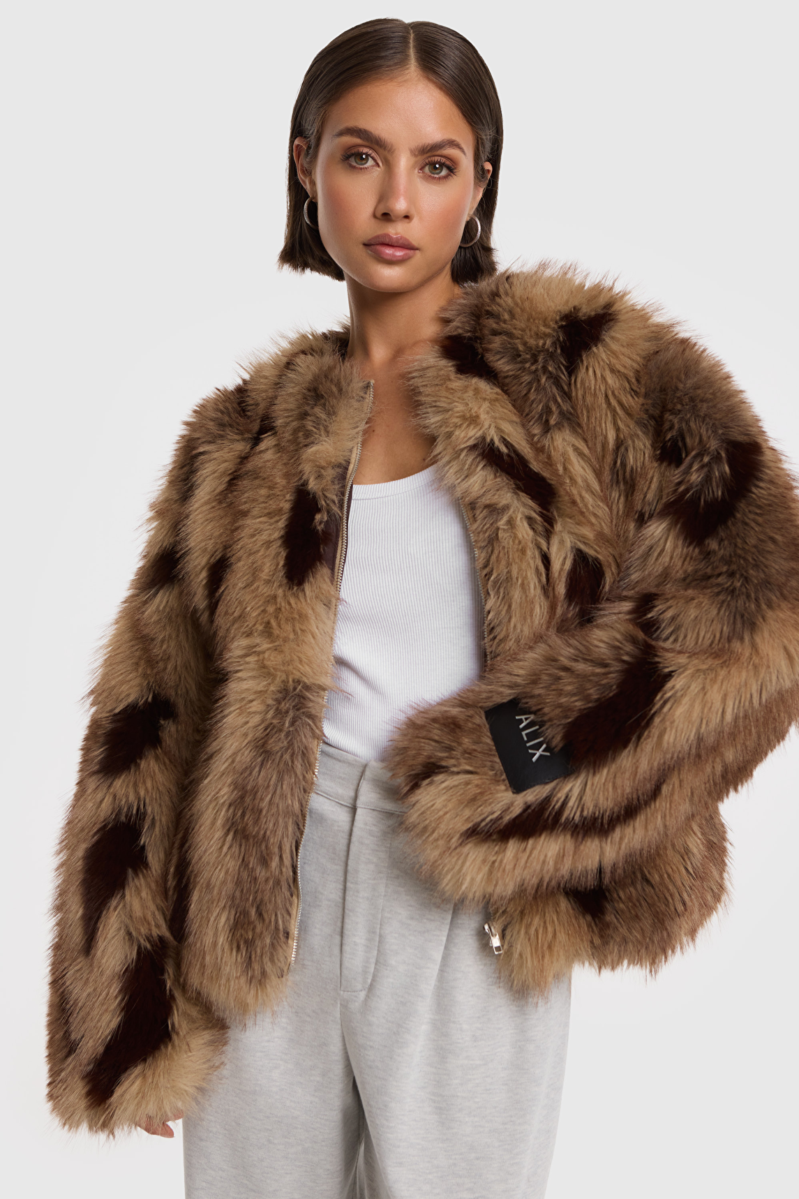MIX FAUX FUR COAT | Alix