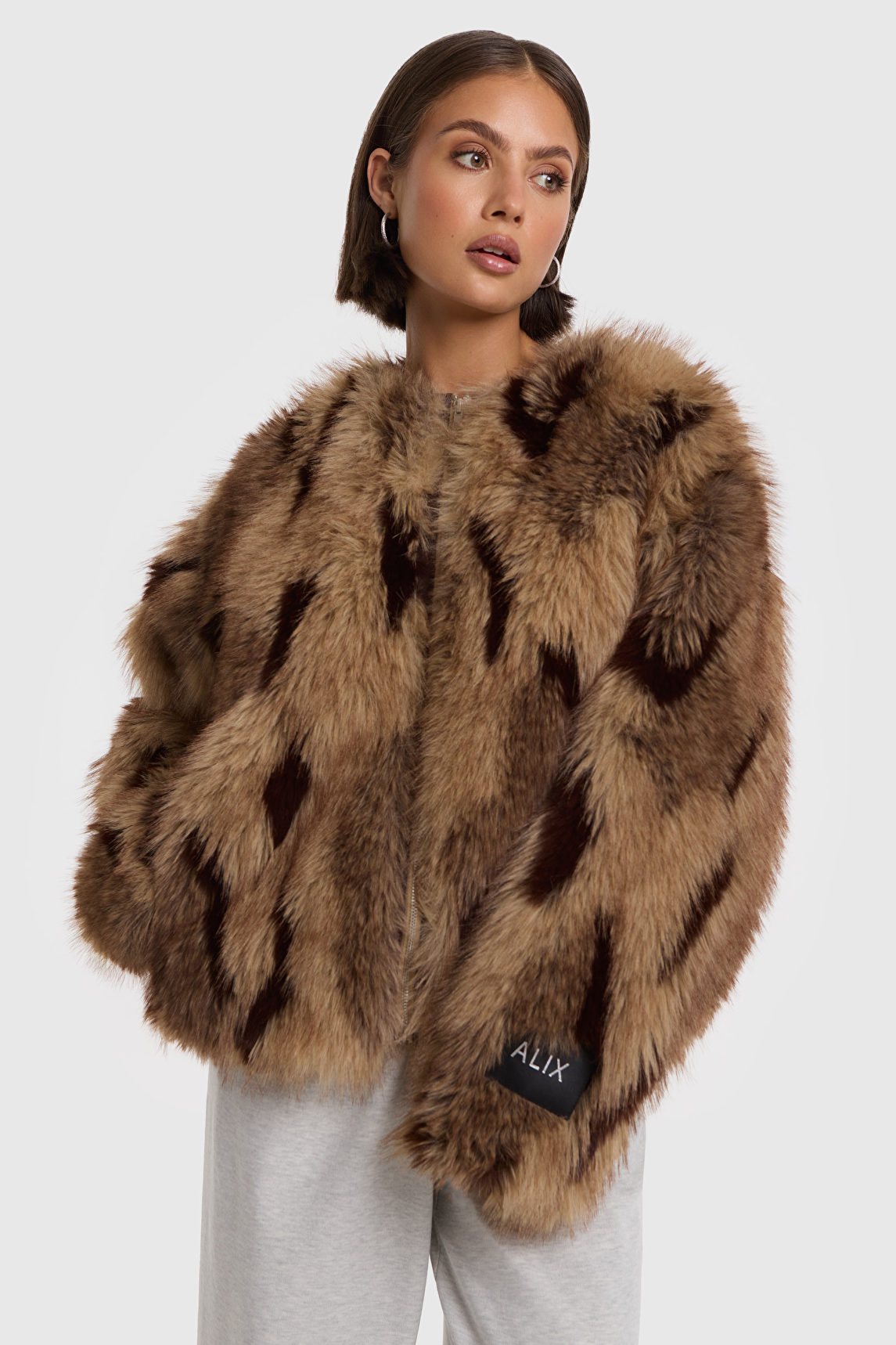 MIX FAUX FUR COAT | Alix