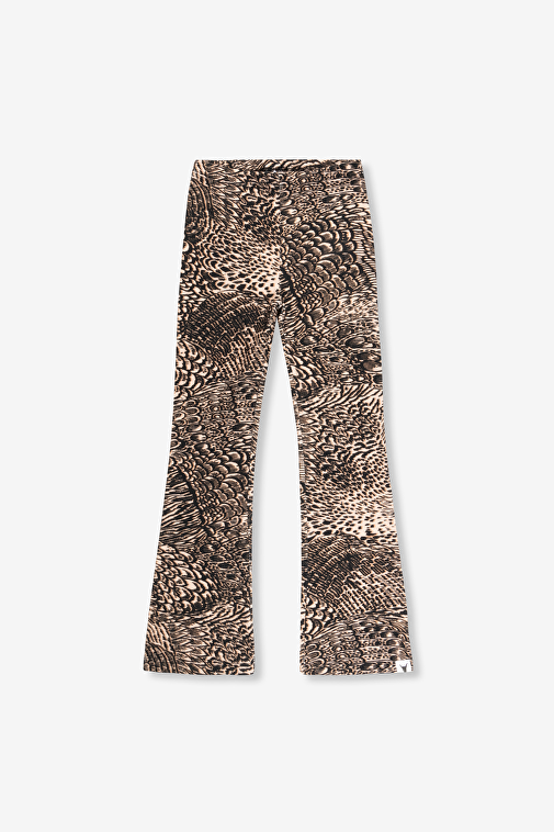 KIDS FEATHER ANIMAL FLARED PANTS
